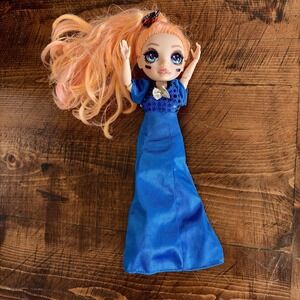 Rainbow High Poppy Rowan Cheer Doll Cheerleader Orange Hair Butterfly Blue Dress